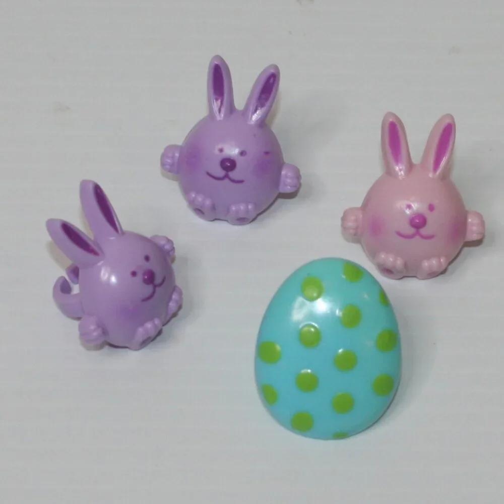 Easter Basket Goodie Bag Party Favor 33 Piece Lot Bunnies Chicks Erasers Straws
